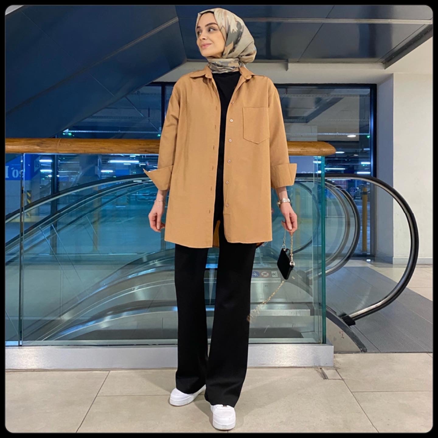 Kahverengi Pamuklu Gömlek