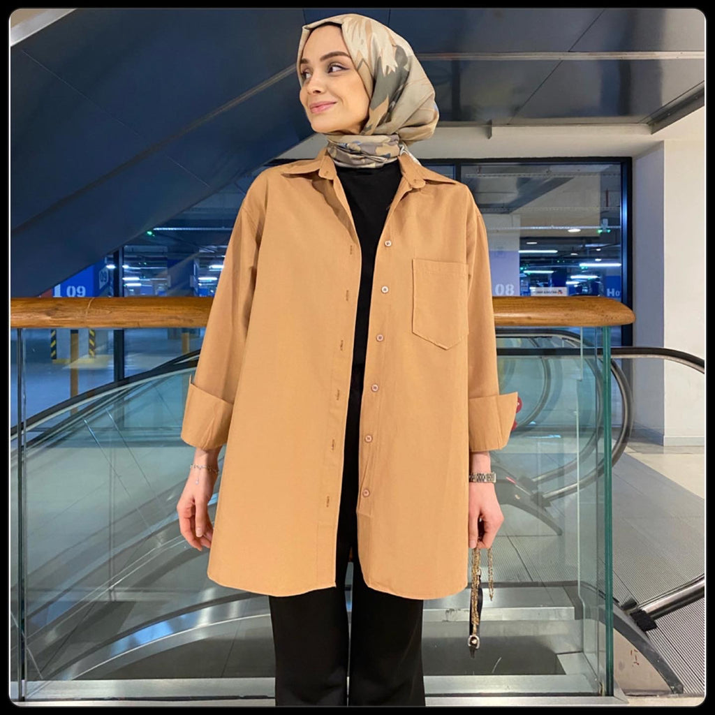 Kahverengi Pamuklu Gömlek