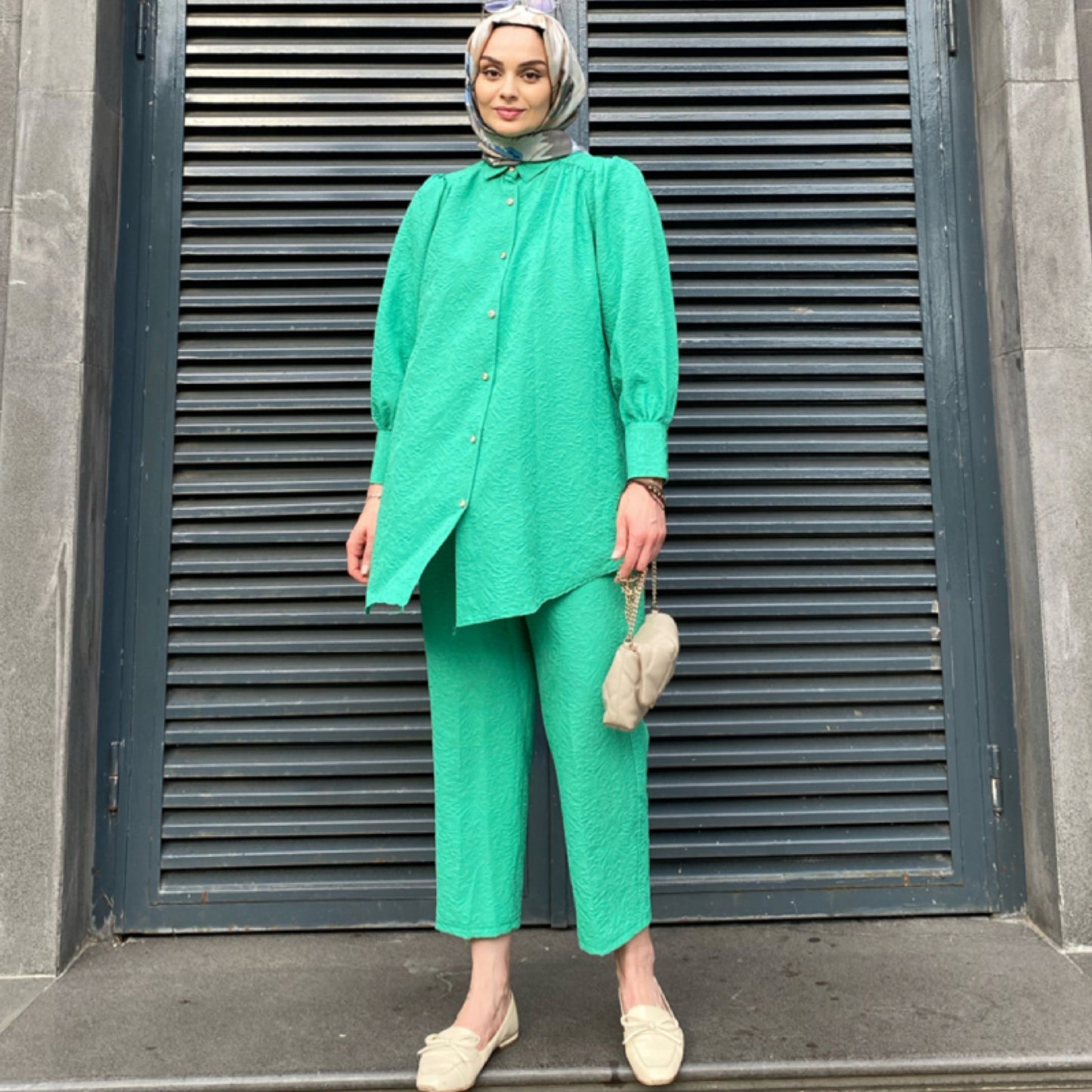 Kabartma Desenli Takım - Benetton