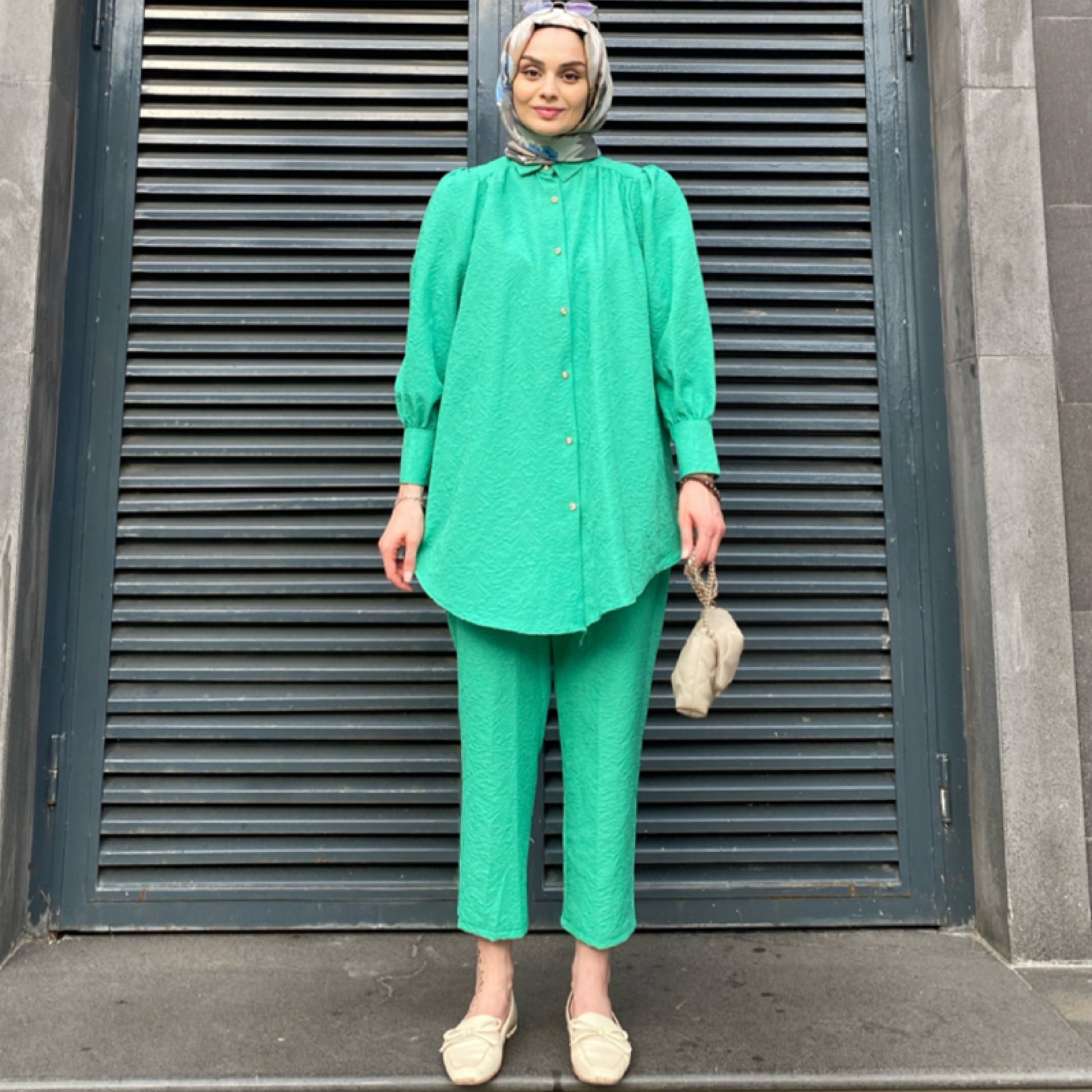 Kabartma Desenli Takım - Benetton