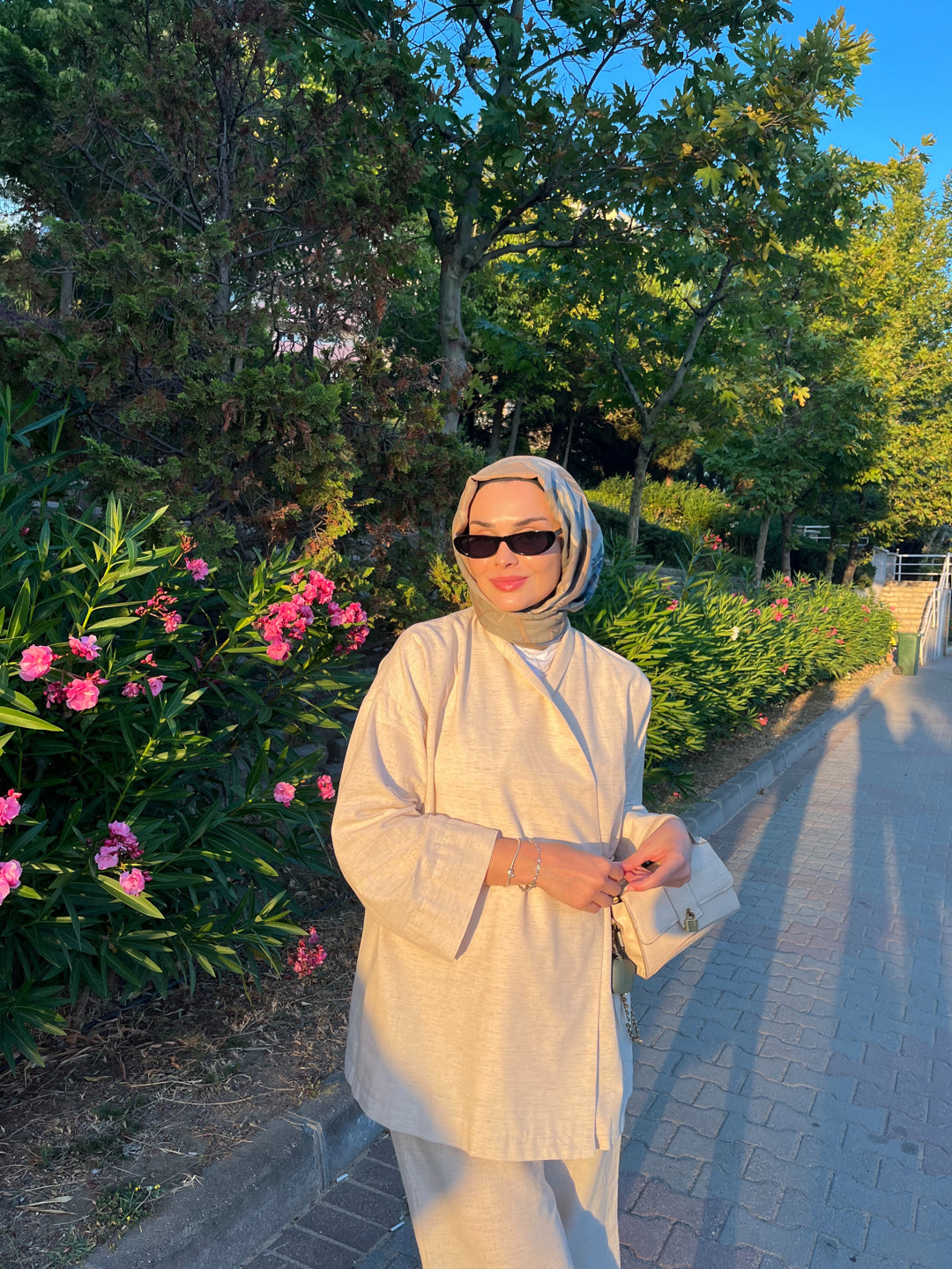 Taş - Keten Kimono Takım