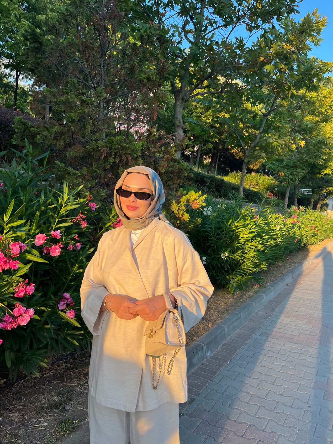 Taş - Keten Kimono Takım