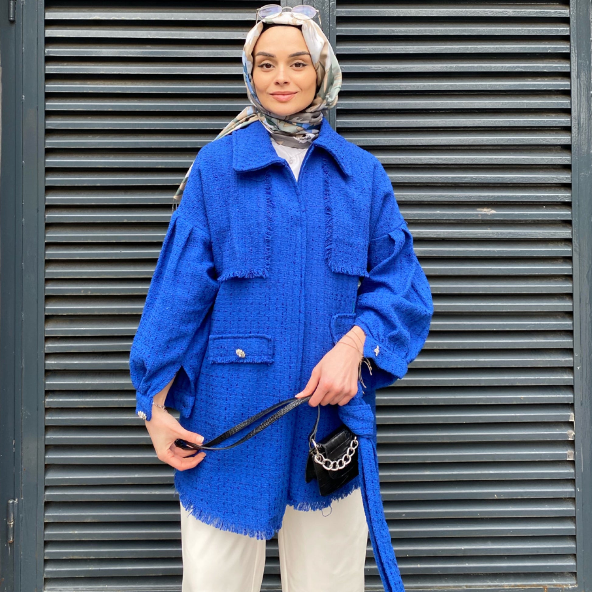 Tüvit Ceket - Safir Mavi