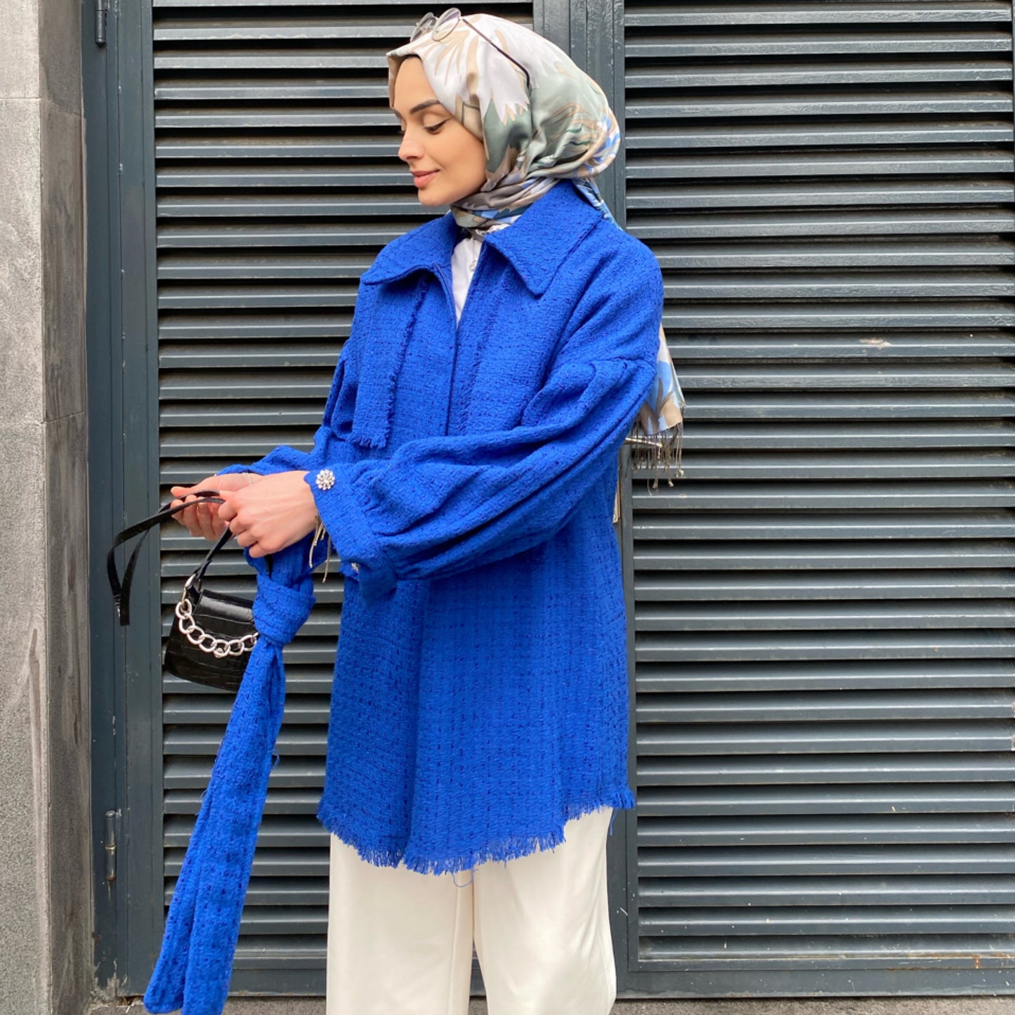 Tüvit Ceket - Safir Mavi