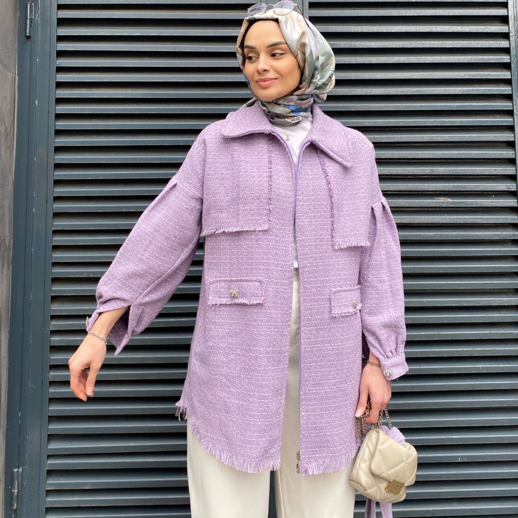 Tüvit Ceket - Lila
