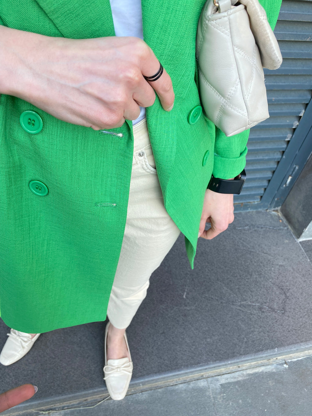 Düz Kesik Paça Jean - Bej