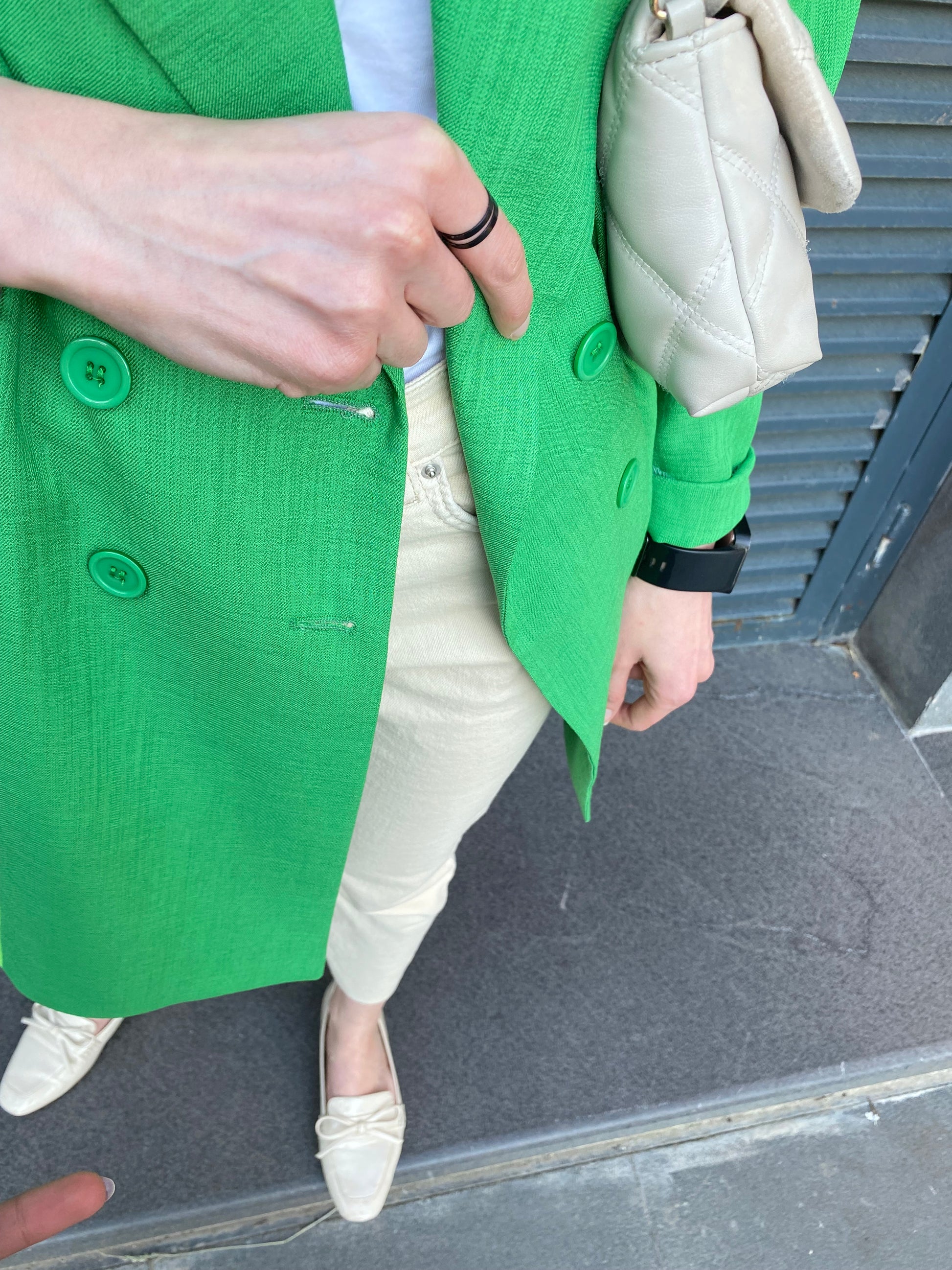 Düz Kesik Paça Jean - Bej