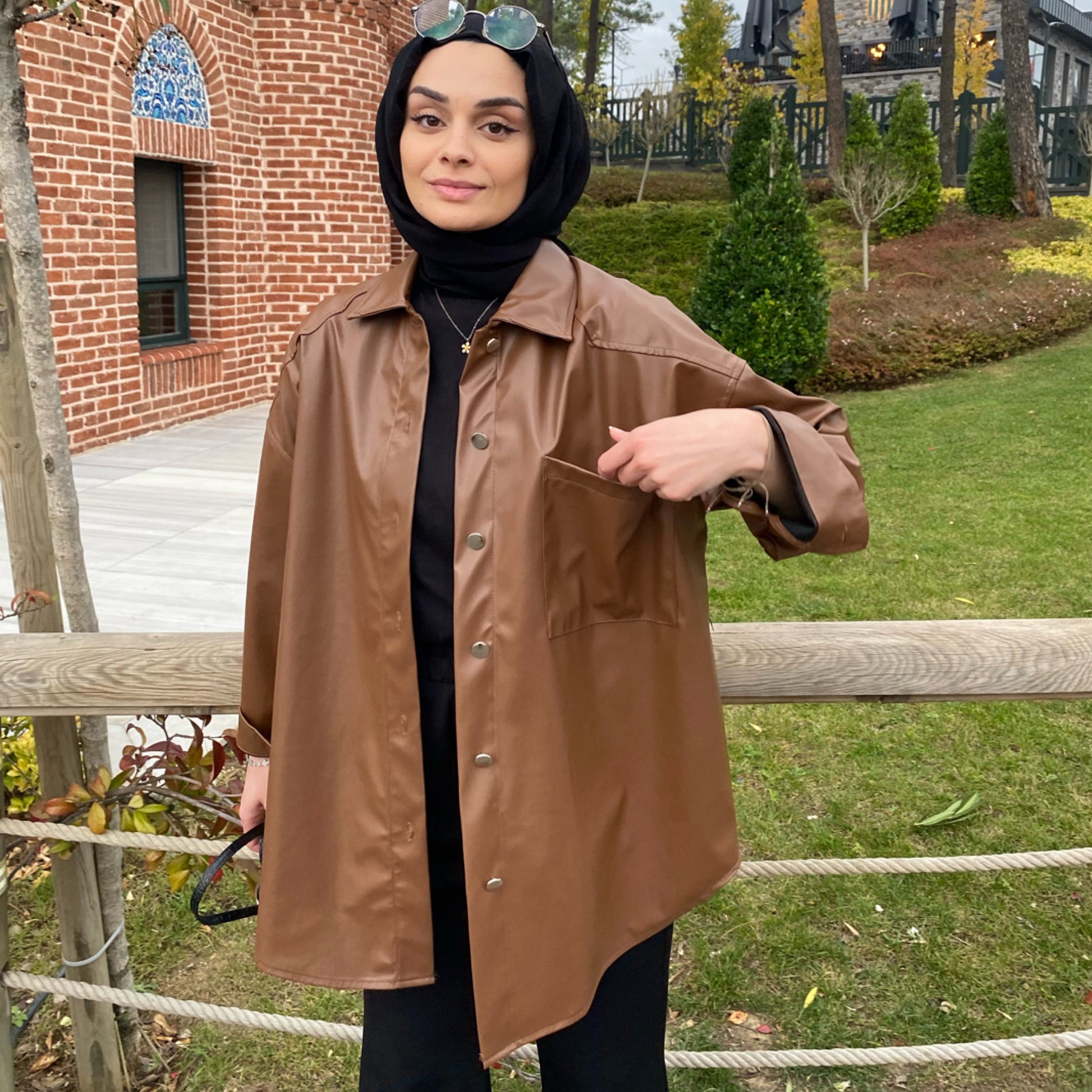 Deri Gömlek - Kahverengi