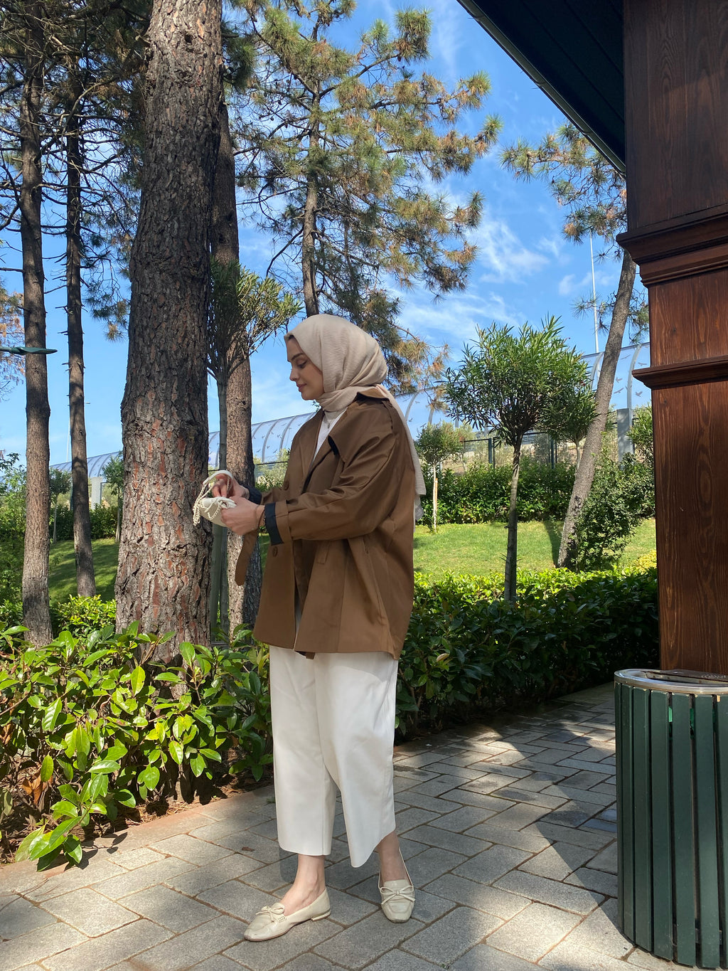 Elegance Kahverengi Oversize Trençkot