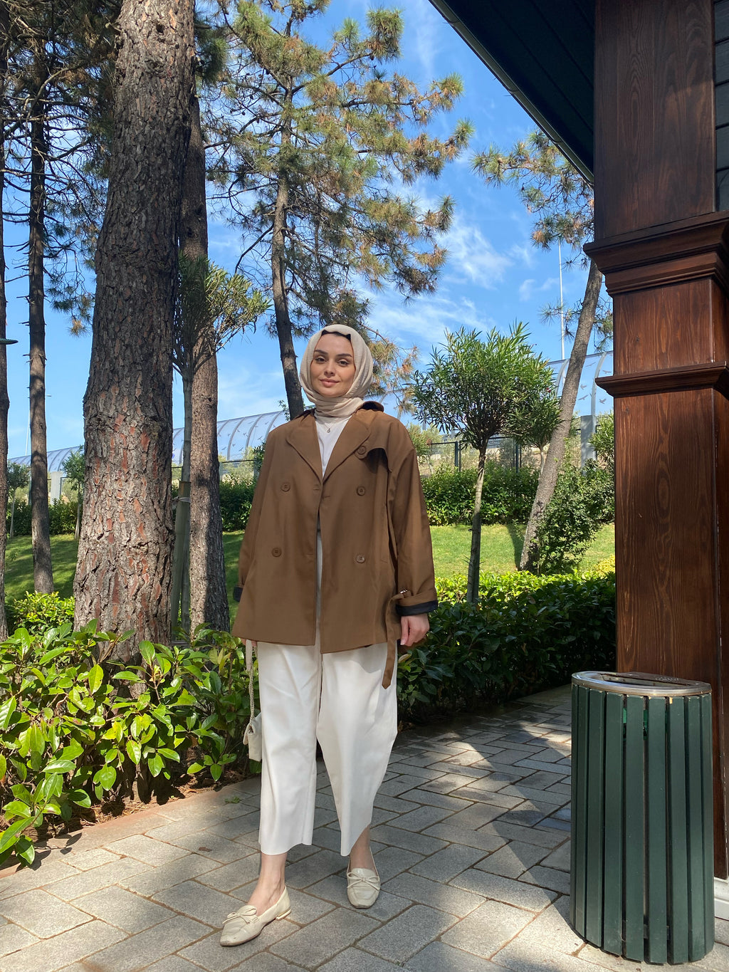 Elegance Kahverengi Oversize Trençkot