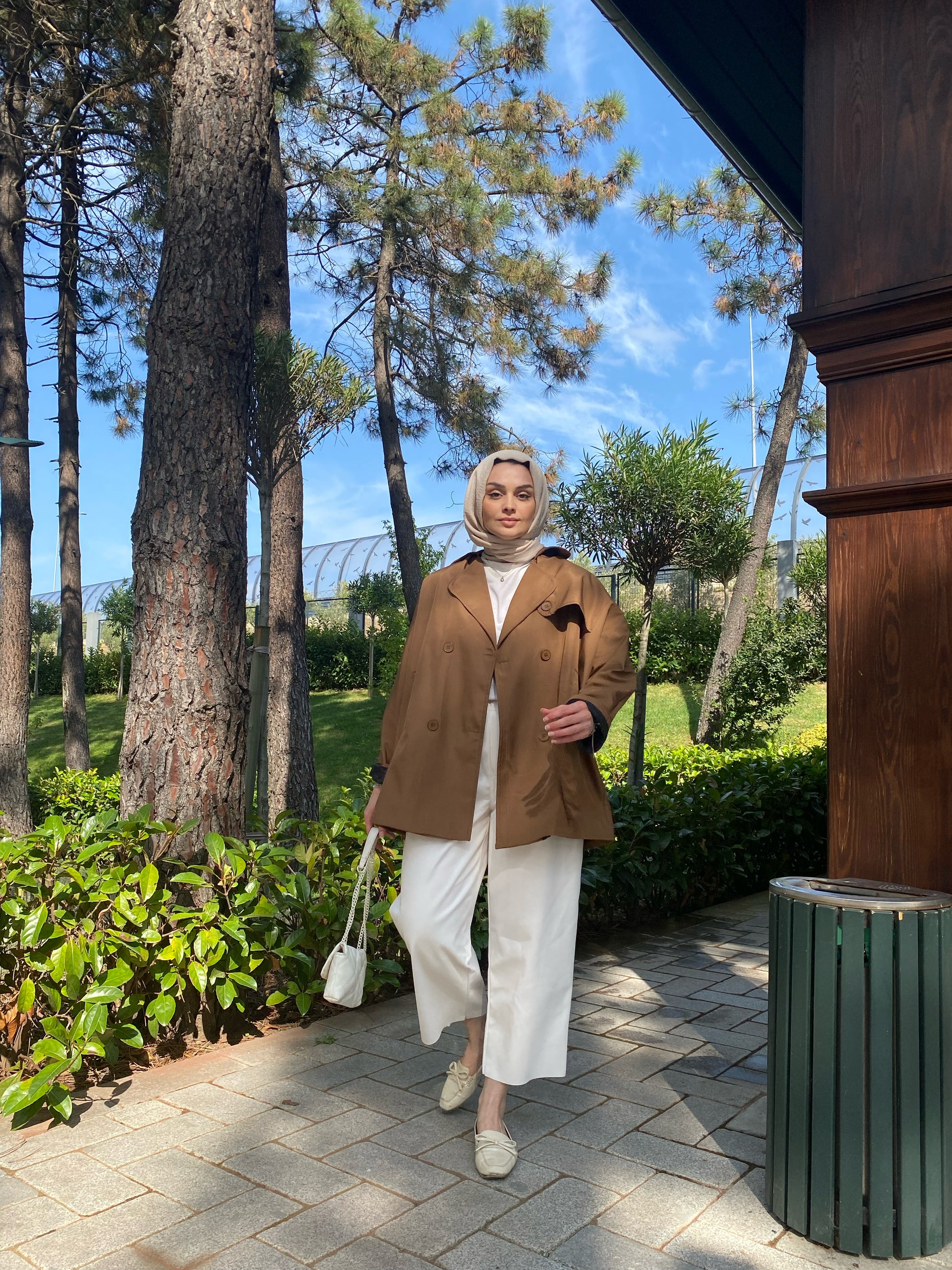 Elegance Kahverengi Oversize Trençkot