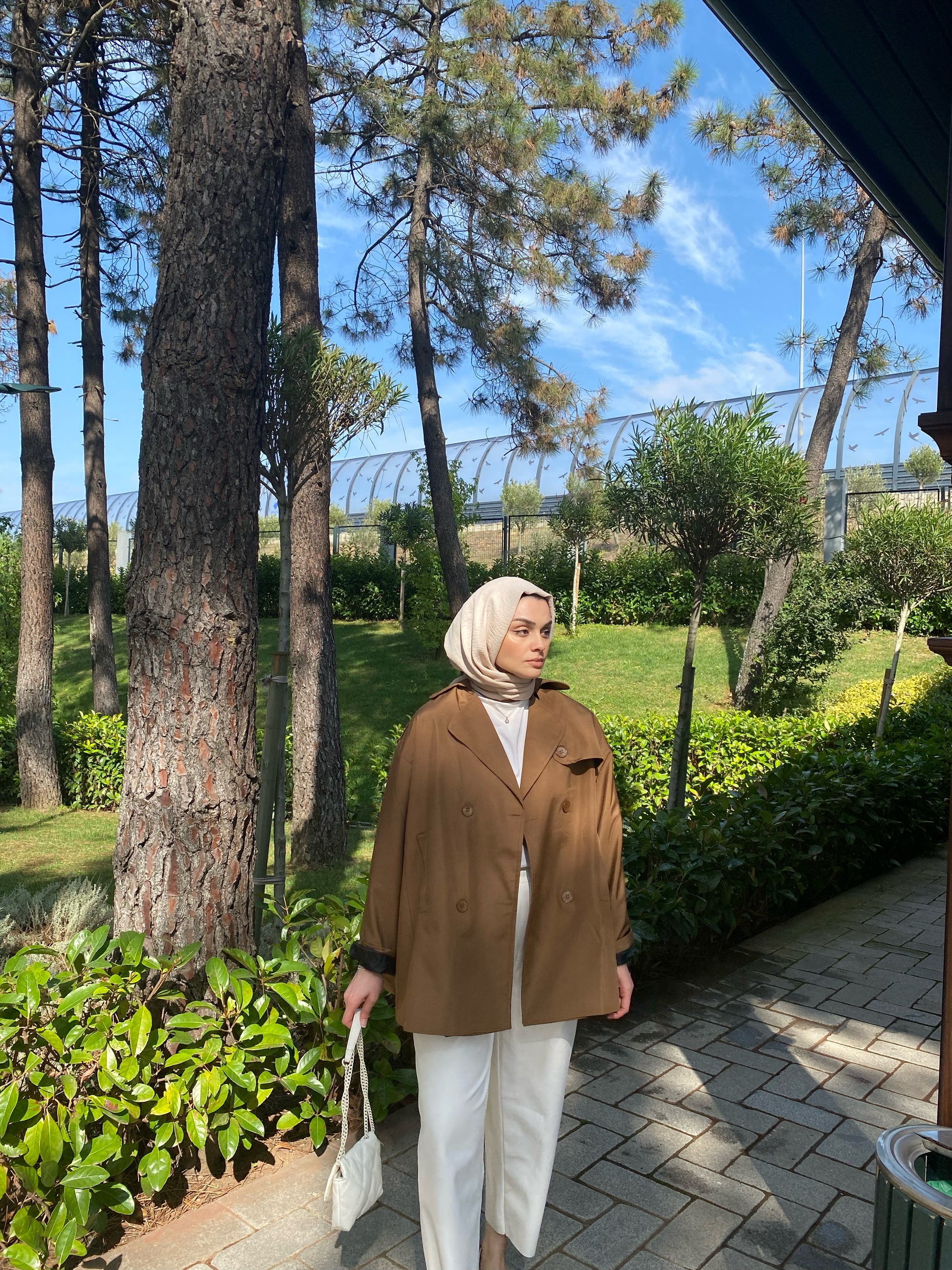 Elegance Kahverengi Oversize Trençkot