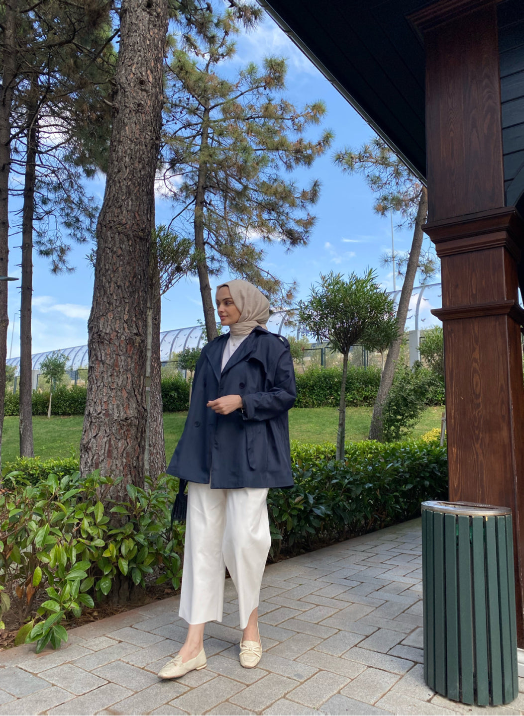 Elegance Lacivert Oversize Trençkot