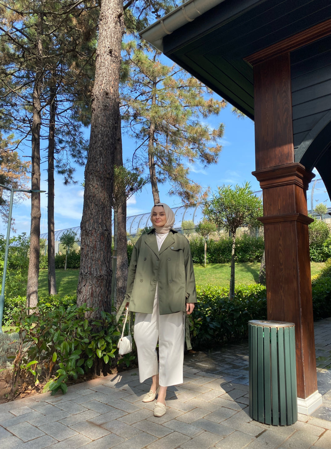 Elegance Haki Oversize Trençkot