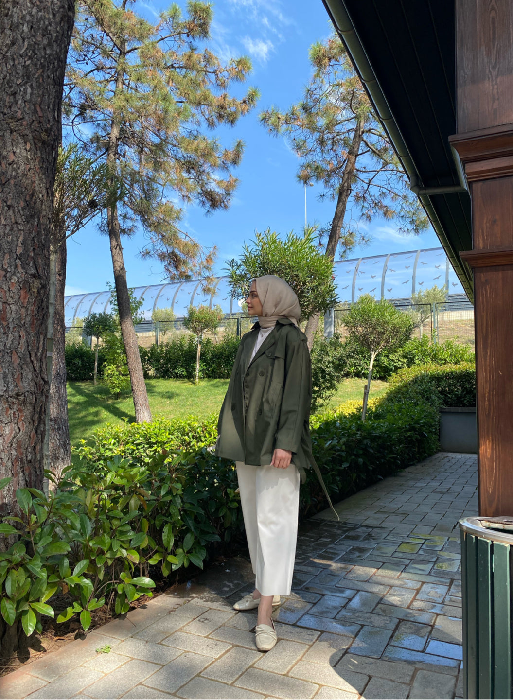 Elegance Haki Oversize Trençkot