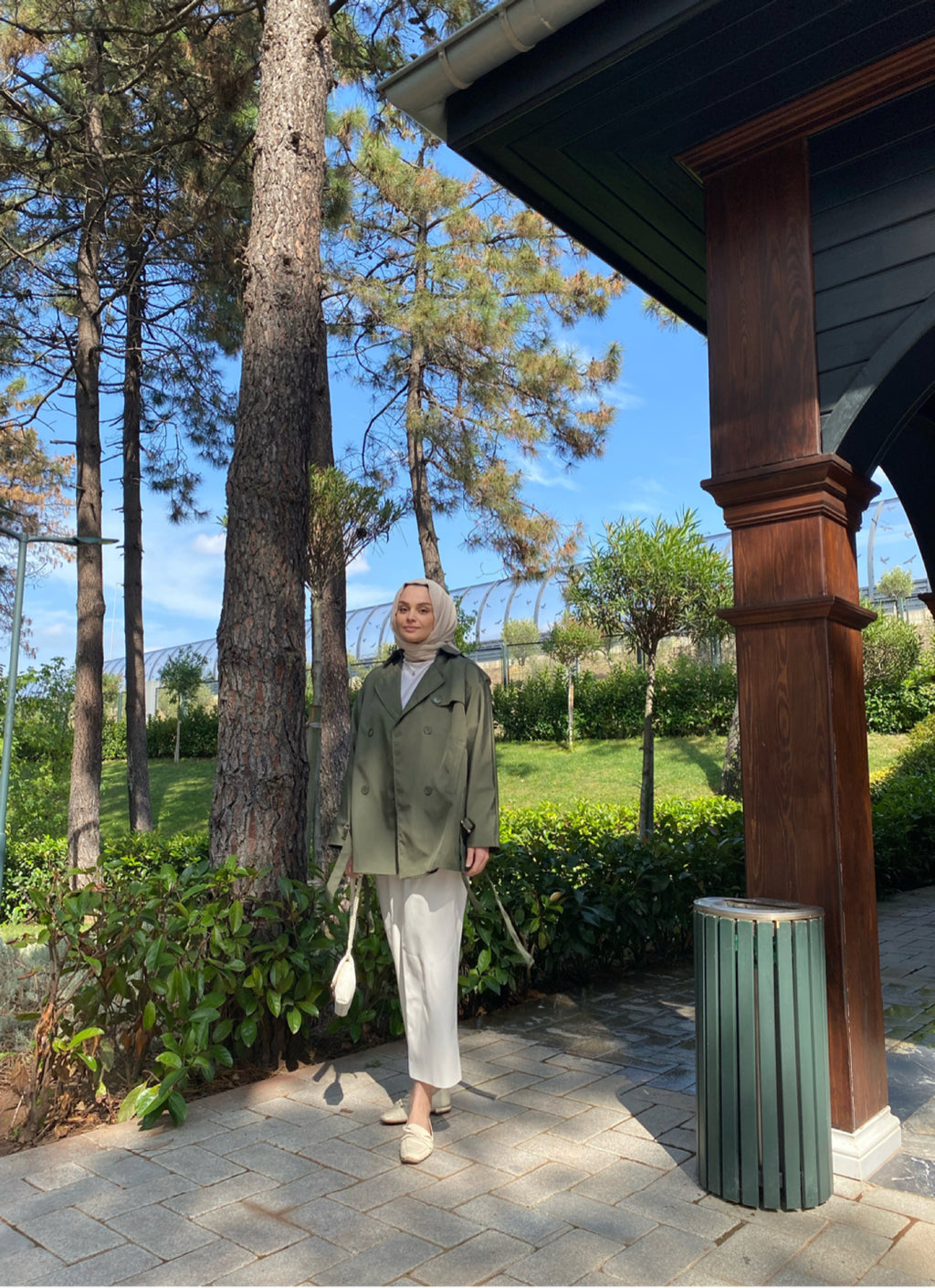 Elegance Haki Oversize Trençkot