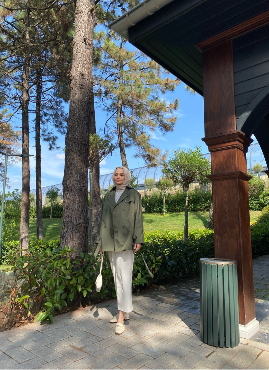 Elegance Haki Oversize Trençkot