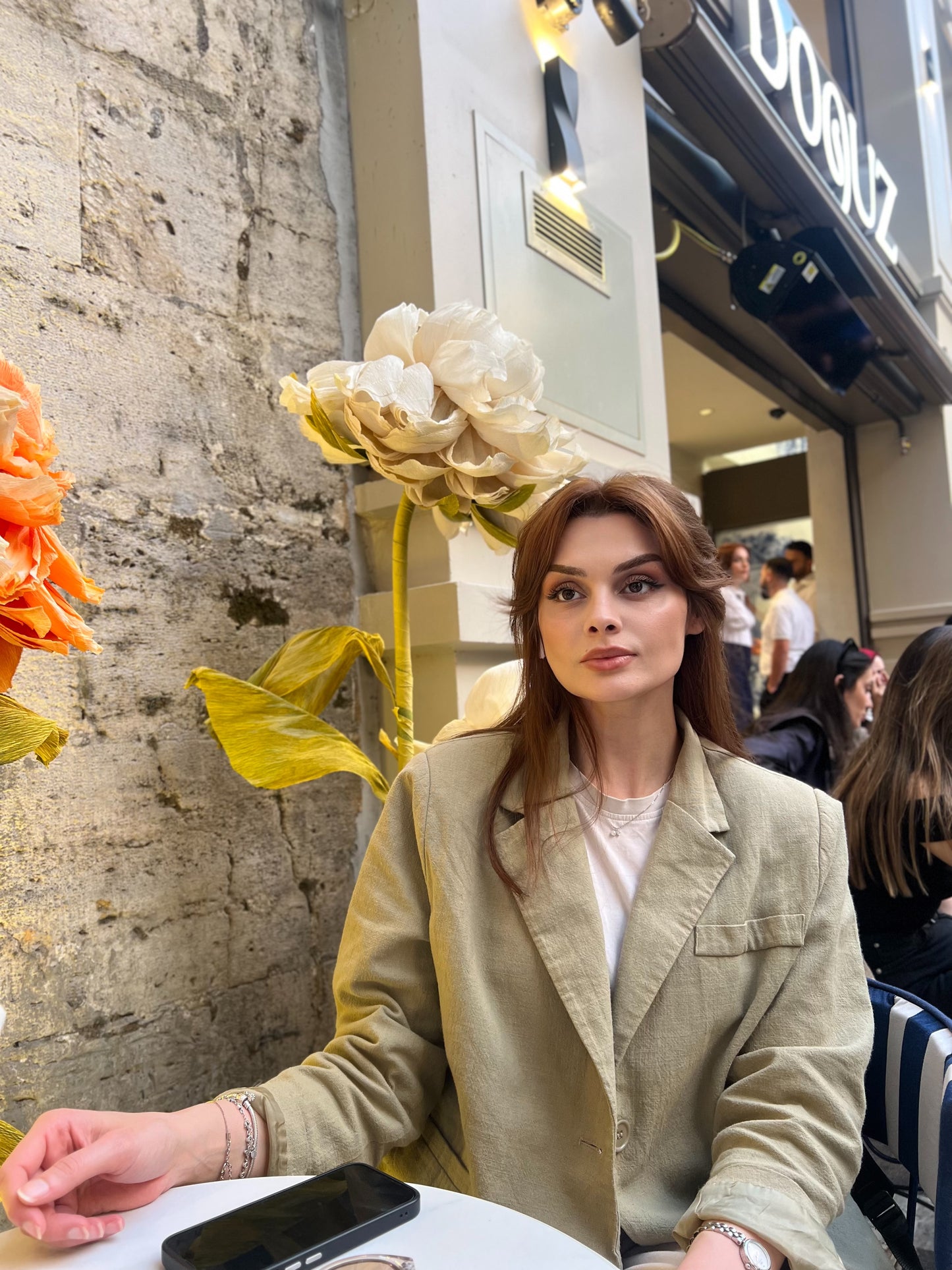 Çağla Yeşili - Keten Blazer Ceket