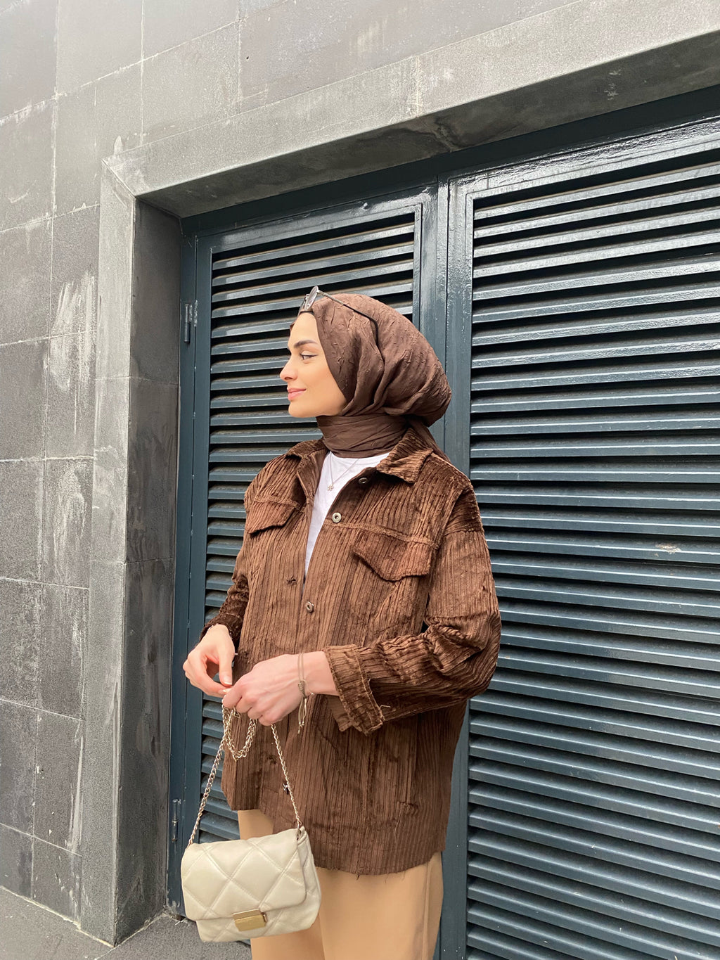 Kadife Ceket - Kahve