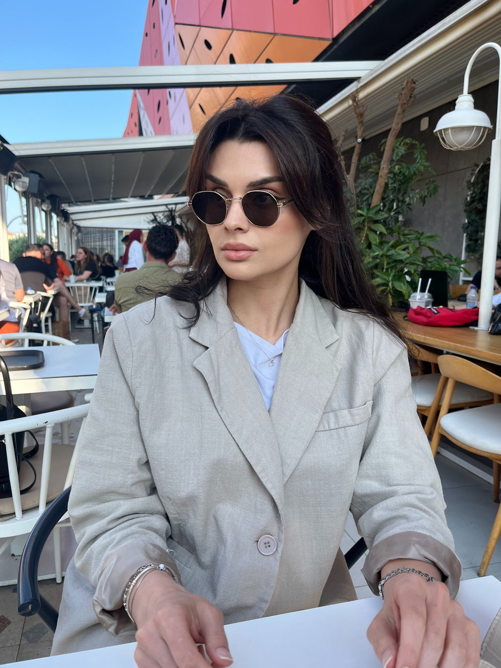 Taş - Keten Blazer Ceket