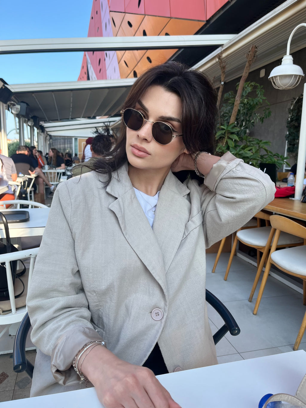Taş - Keten Blazer Ceket