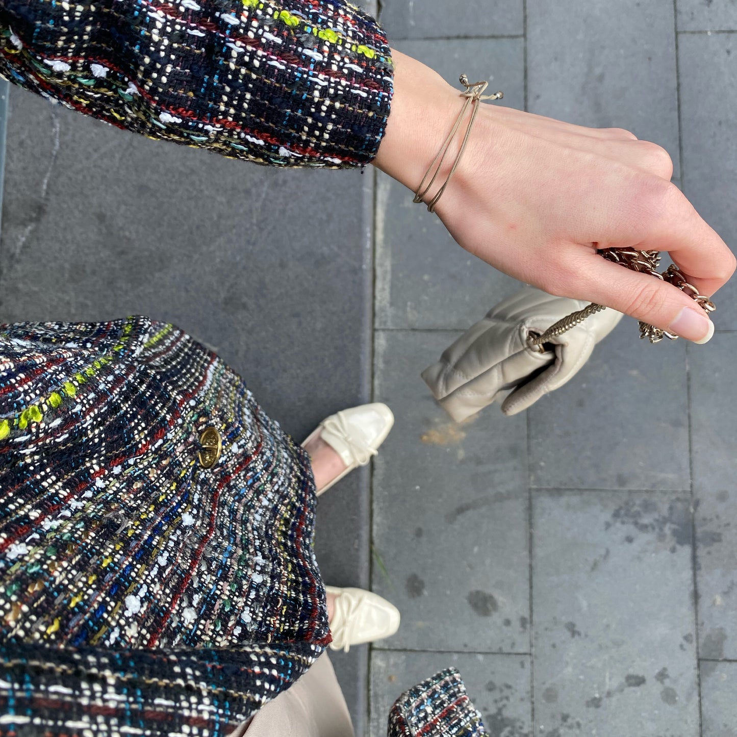 Klasik Desenli Tüvit Blazer Ceket