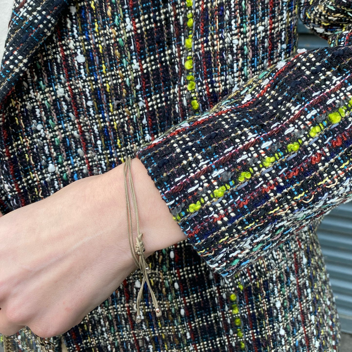 Klasik Desenli Tüvit Blazer Ceket