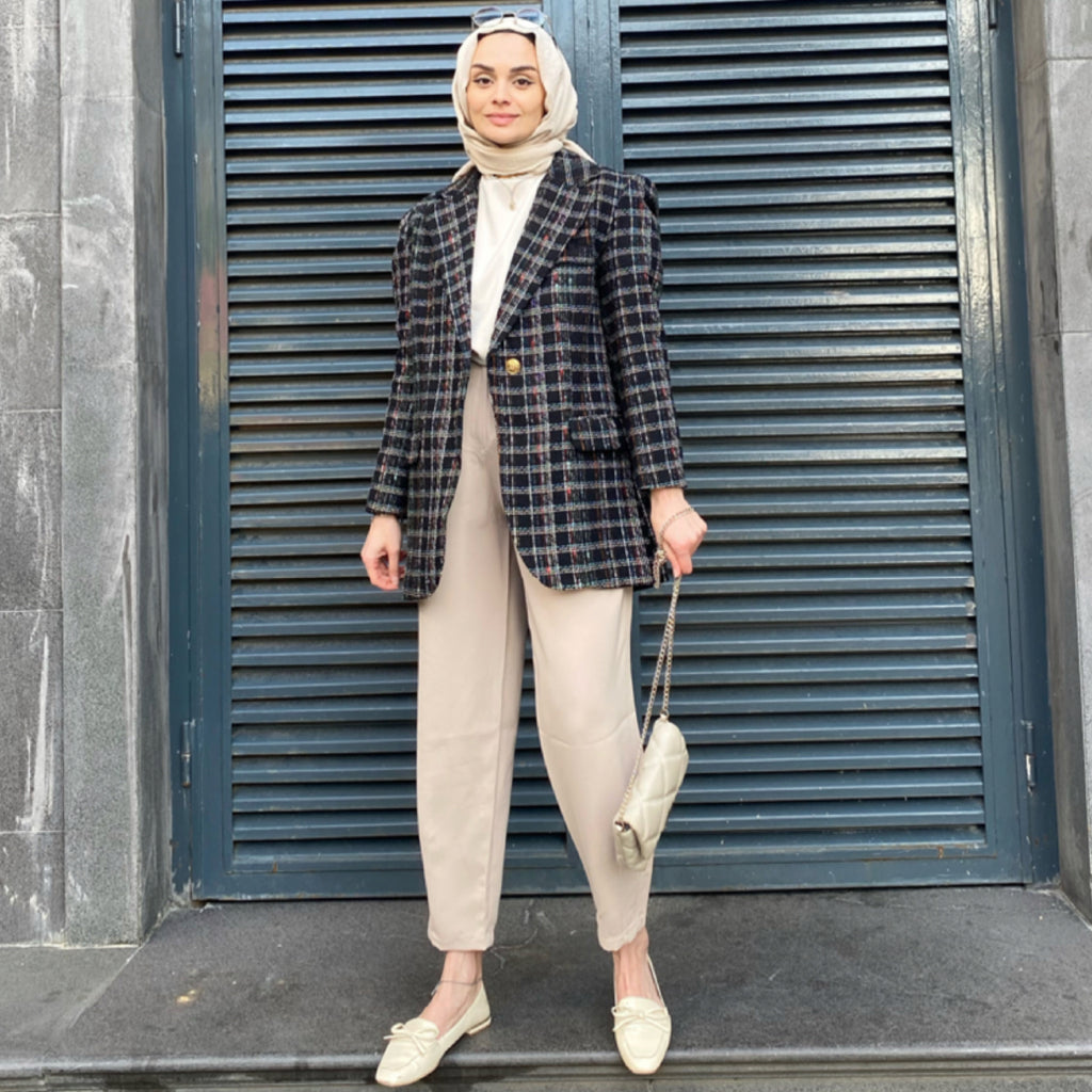 Tek Düğme Detaylı Ceket