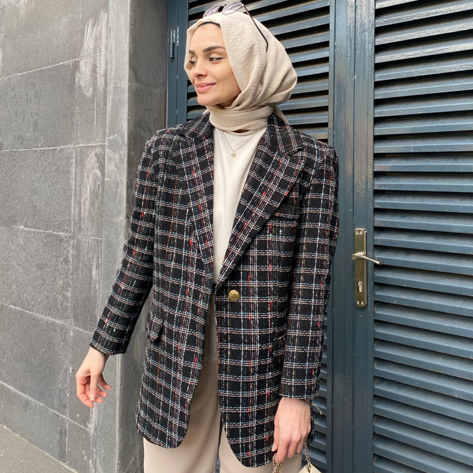 Tek Düğme Detaylı Ceket