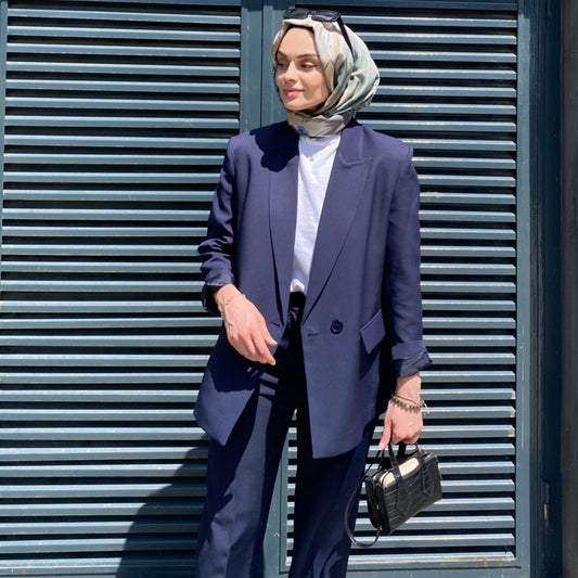 Lacivert - Blazer Takım