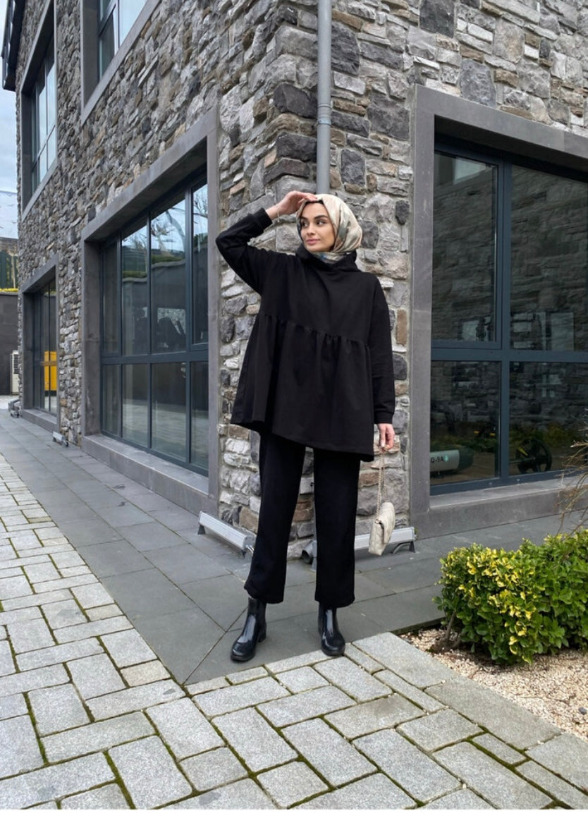 Robalı Kapüşonlu Sweat